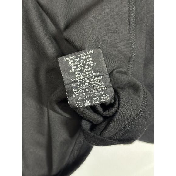 Omni Wool Shirt Men's Large Black Base Layer Wool Blend Crew Neck Long Sleeve - Picture 8 of 13